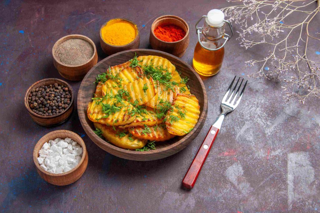 grilled dishes and simple potato meals