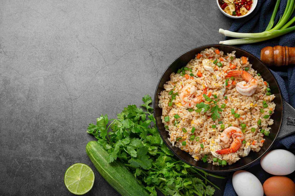 Peruvian Style Rice with Shrimp