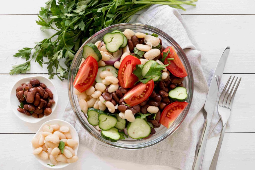 solterito salad with  red
beans