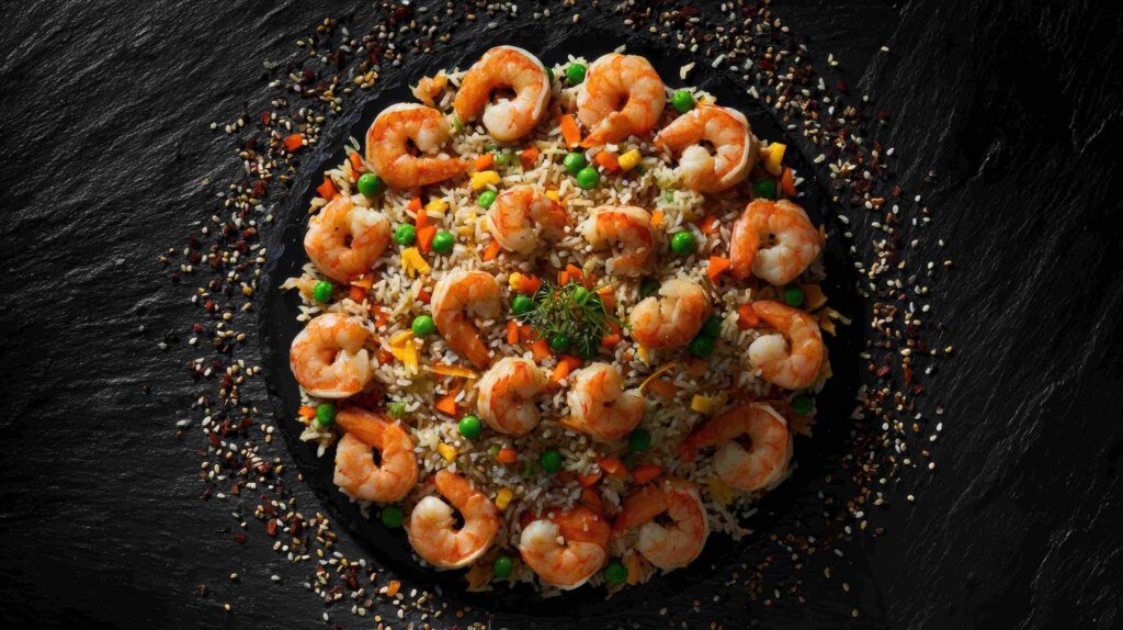 Peruvian Style Rice with Shrimp