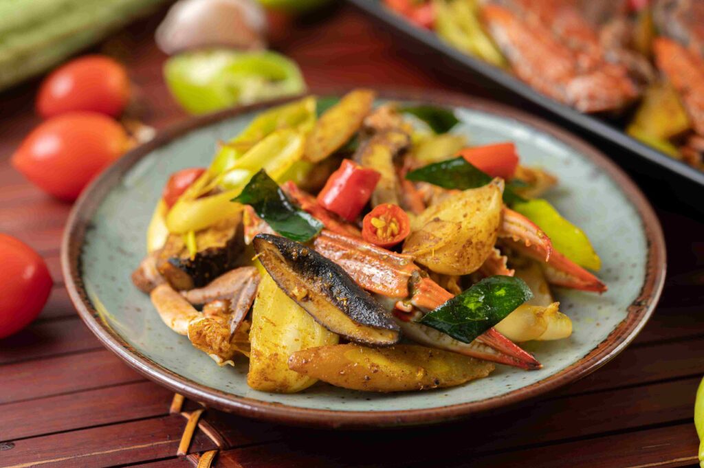 Fried crab