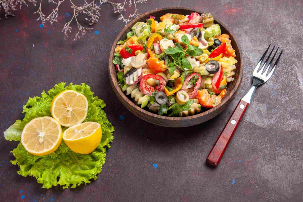 solterito salad with lemon