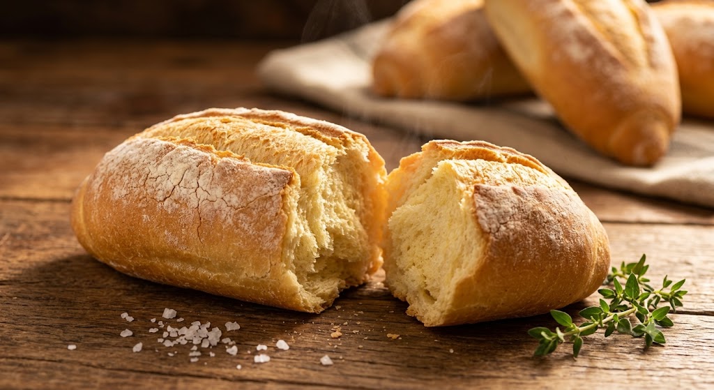 a type of crusty French-style bread commonly found in Peru