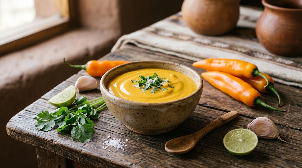 aji  amarillo sauce made from  pepper is one of the building blocks of Peruvian cooking. 