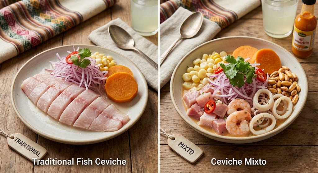 Ceviche Mixto vs. Regular Ceviche