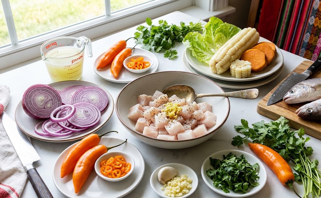 ceviche ingredients make it special yummy