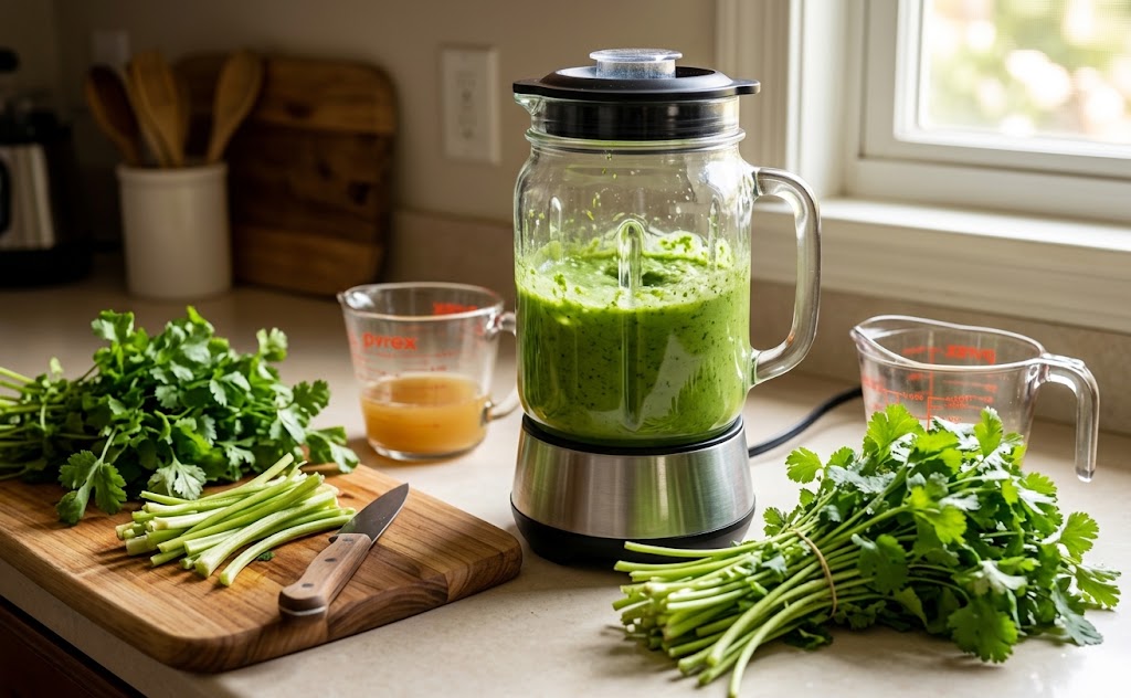 Prepare the Cilantro Mixture