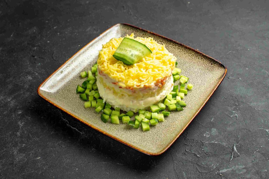 Causa Rellena  with salad