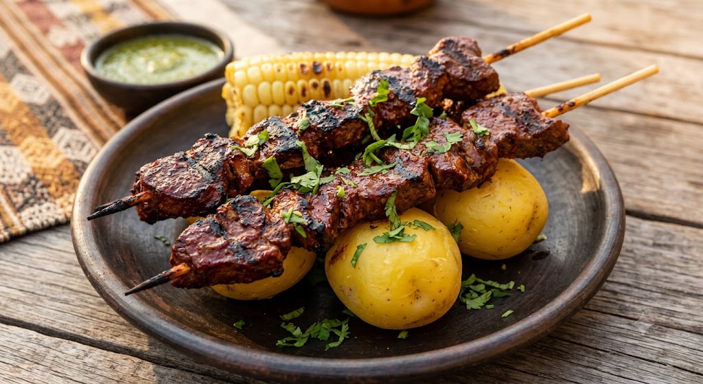 Anticuchos are among the most famous Peruvian offal dishes and are loved as a popular street food. 