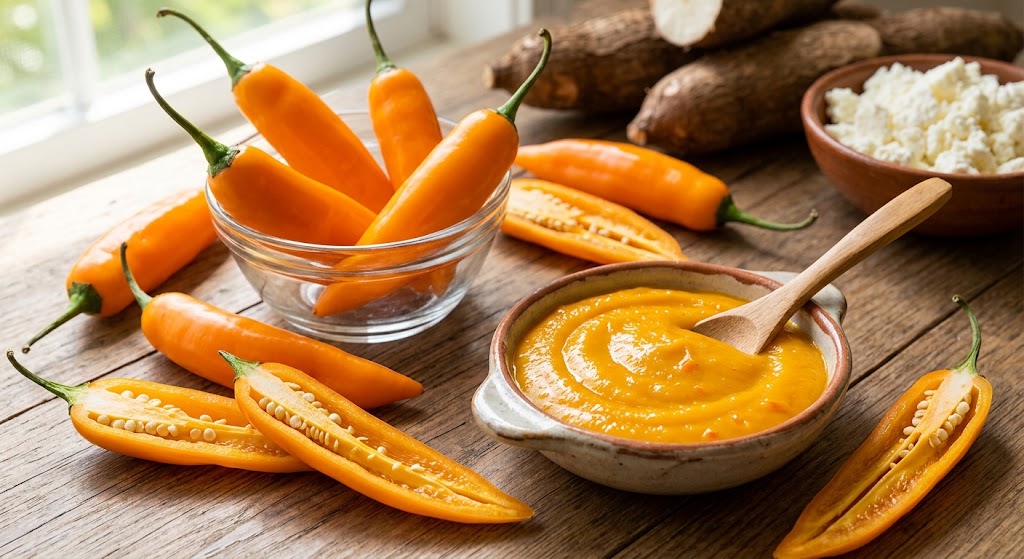 Ají amarillo is a creamy sauce