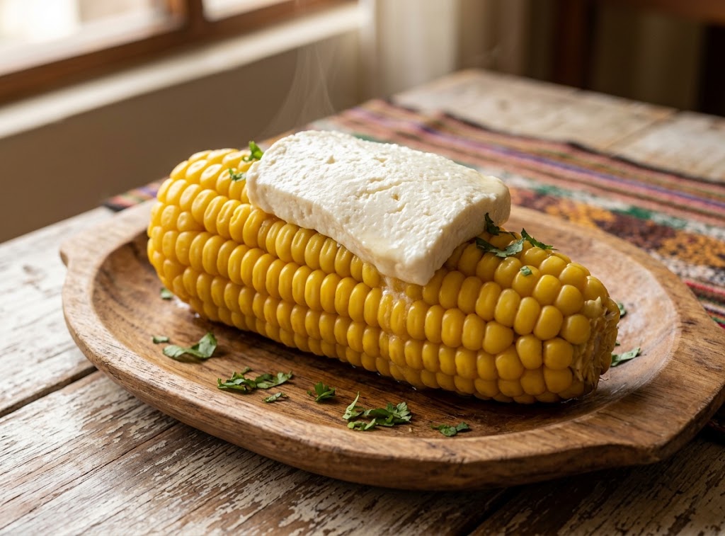 starchy kernels of Peruvian corn