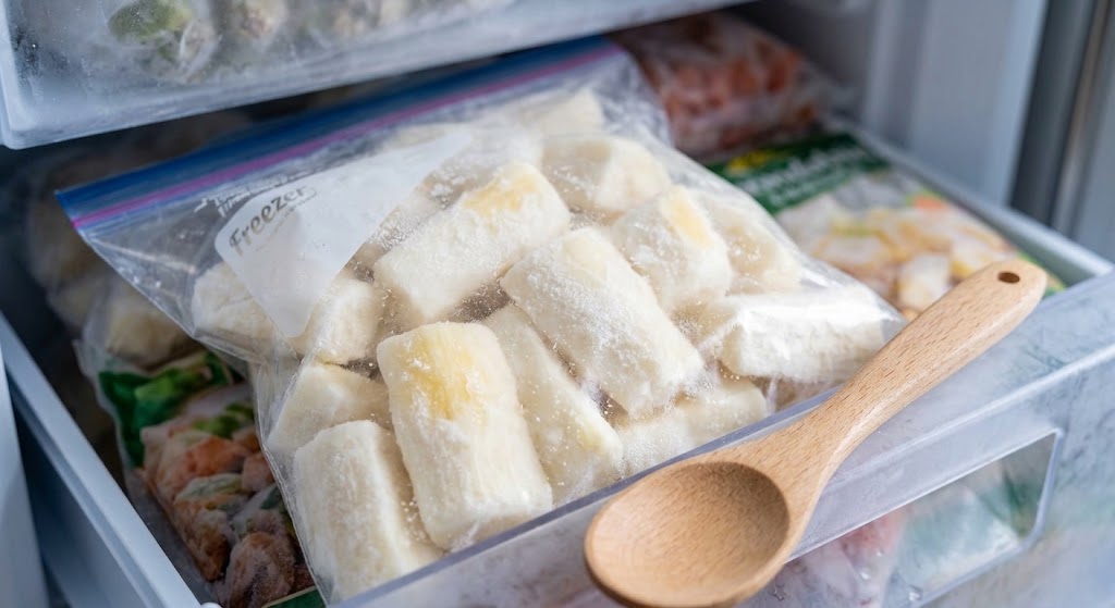 Frozen yuca is convenient