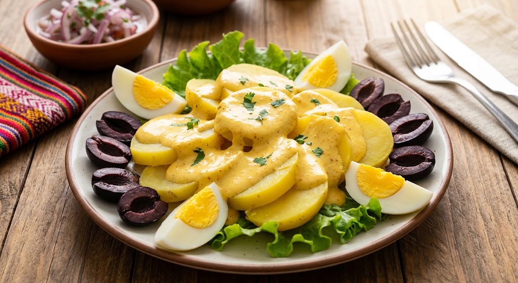 Papa a la Huancaína is one of the best-known Peruvian potato dishes