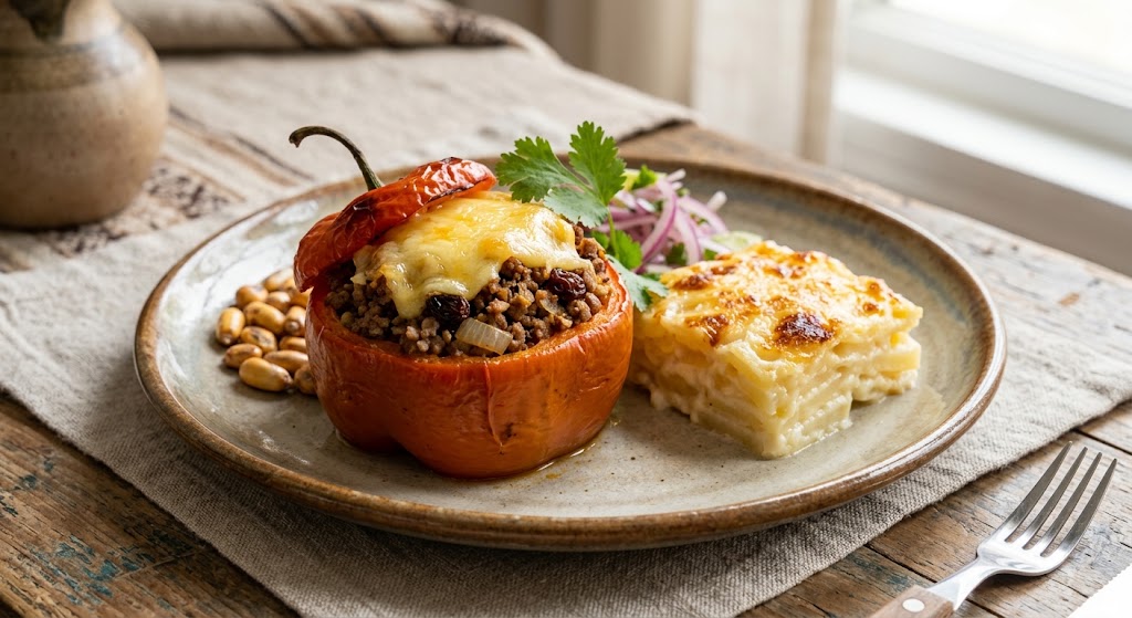 Rocoto Relleno is a spicy stuffed pepper dish.