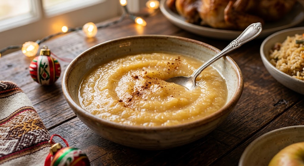 Apple purée is a simple sweet side that pairs surprisingly well with roasted meat