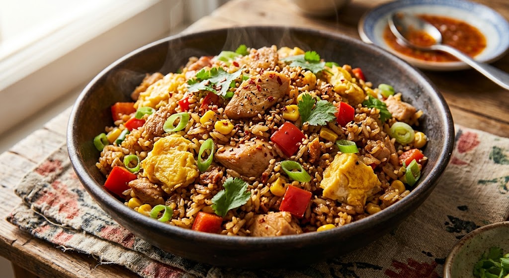 Arroz chaufa is Peru's answer to fried rice, 