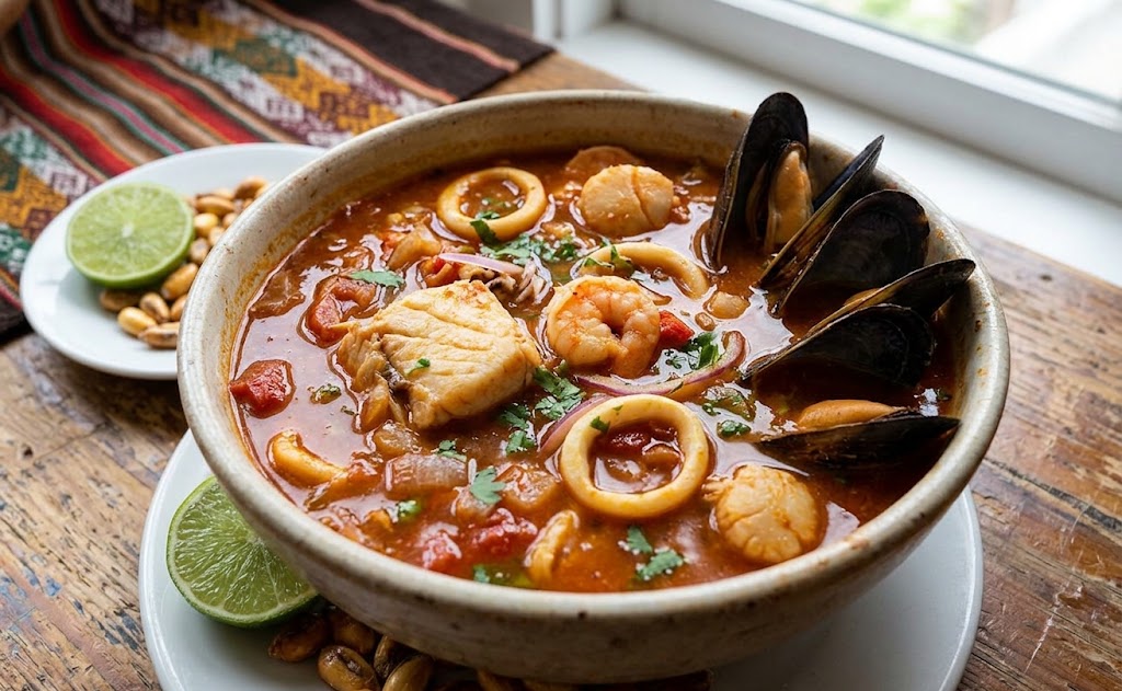 Parihuela is generous with seafood