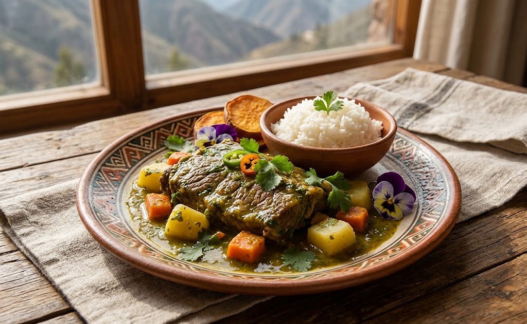 Seco de carne is a slow-cooked beef dish