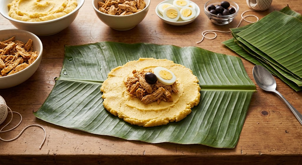 Assembling the Tamales