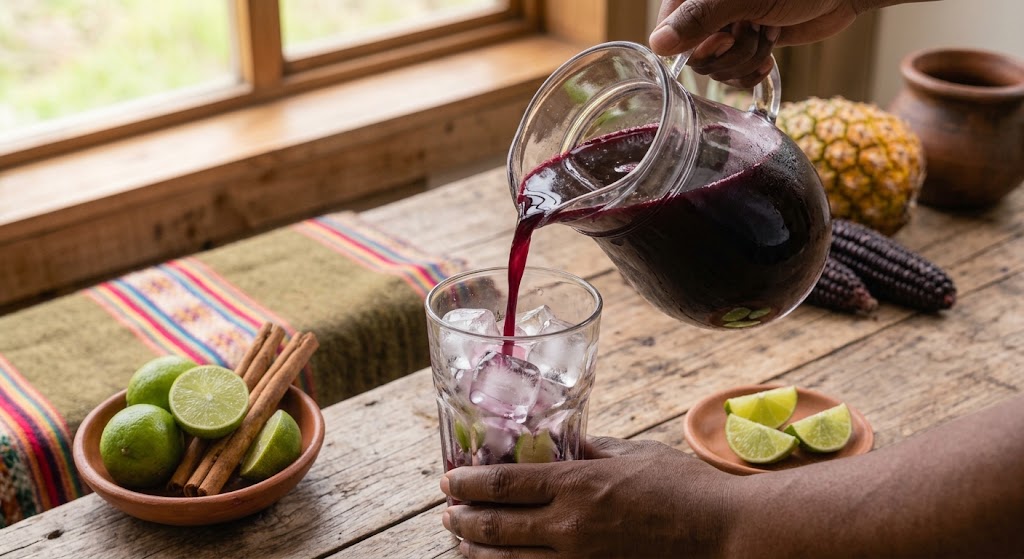 chill and serve purple corn drink