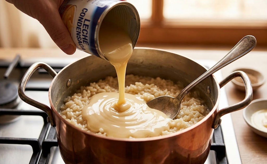 condensed milk. add
