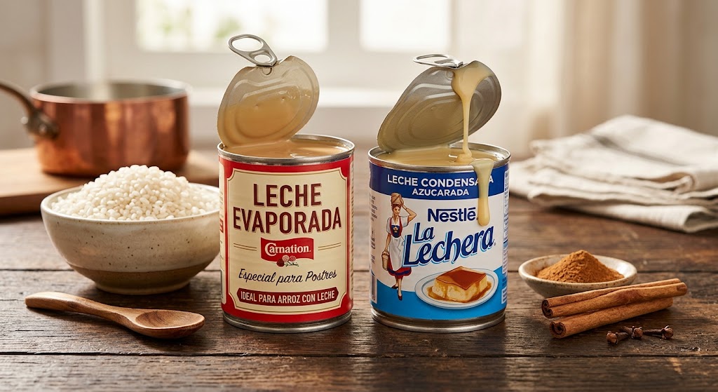 evaporated milk and condensed milk.