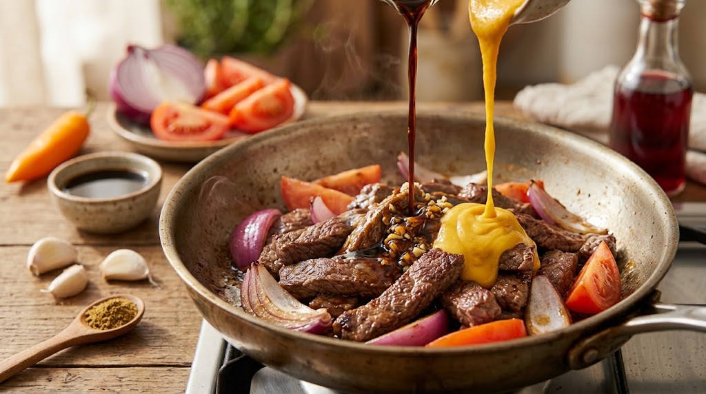 Soy sauce brings salt and depth