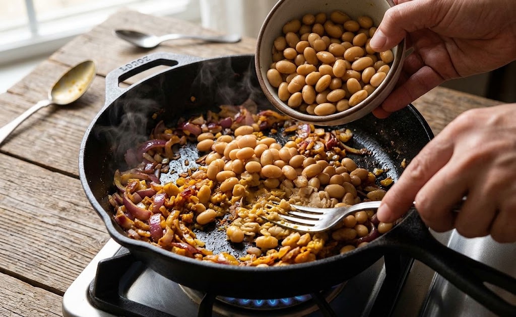 mashed beans