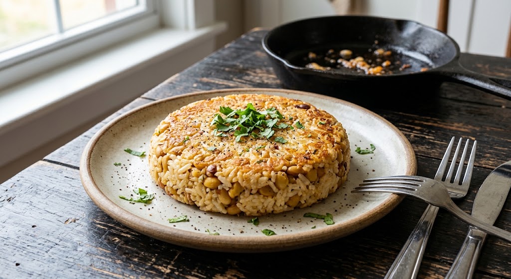 tacu cooked with rice