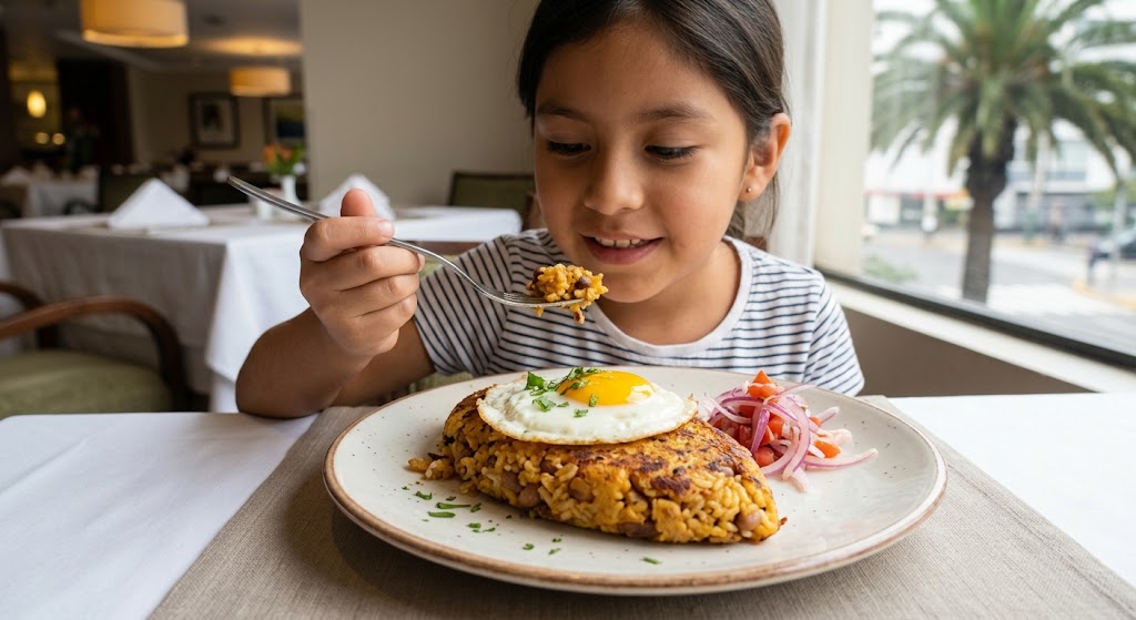 children really likes to eat tacu tacu