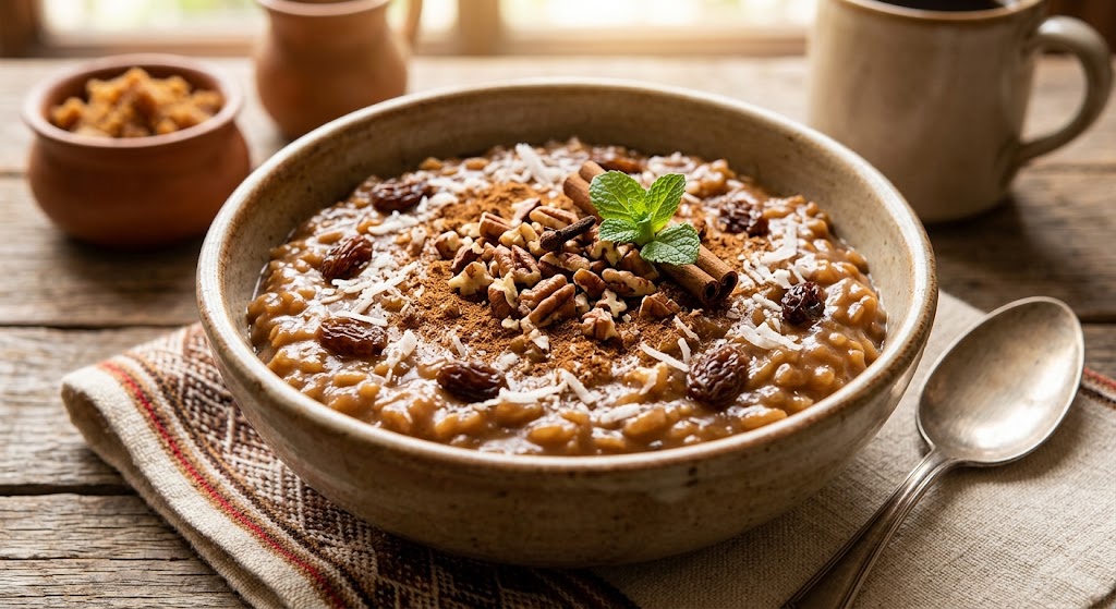 Arroz Zambito is a darker, richer cousin of rice pudding