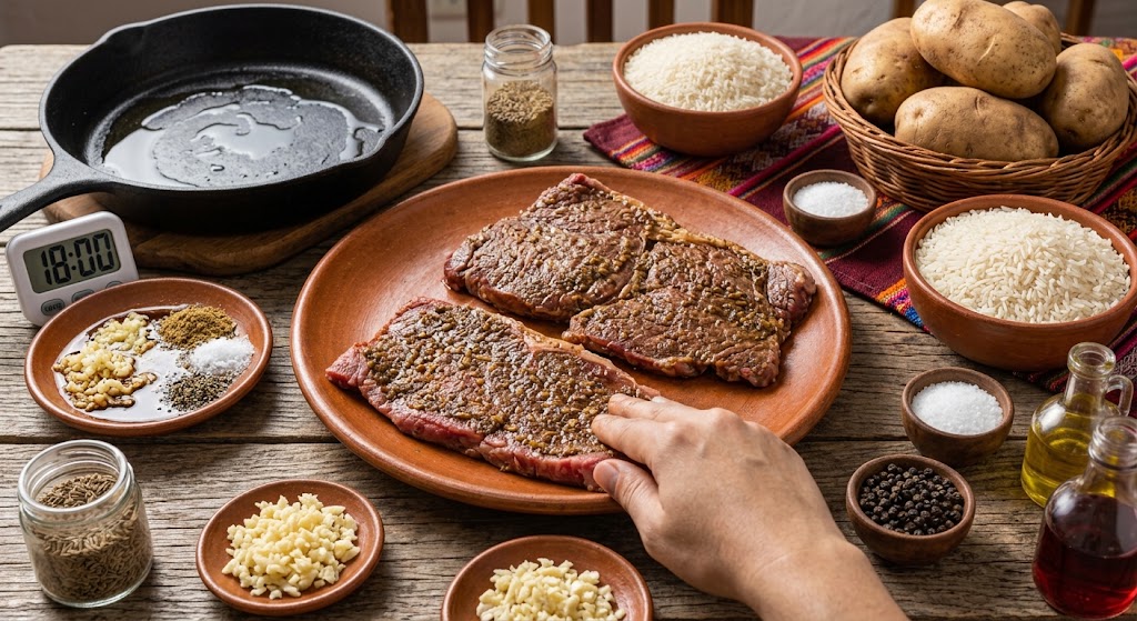 beef seaesoning  for making Bistec a lo Pobre
